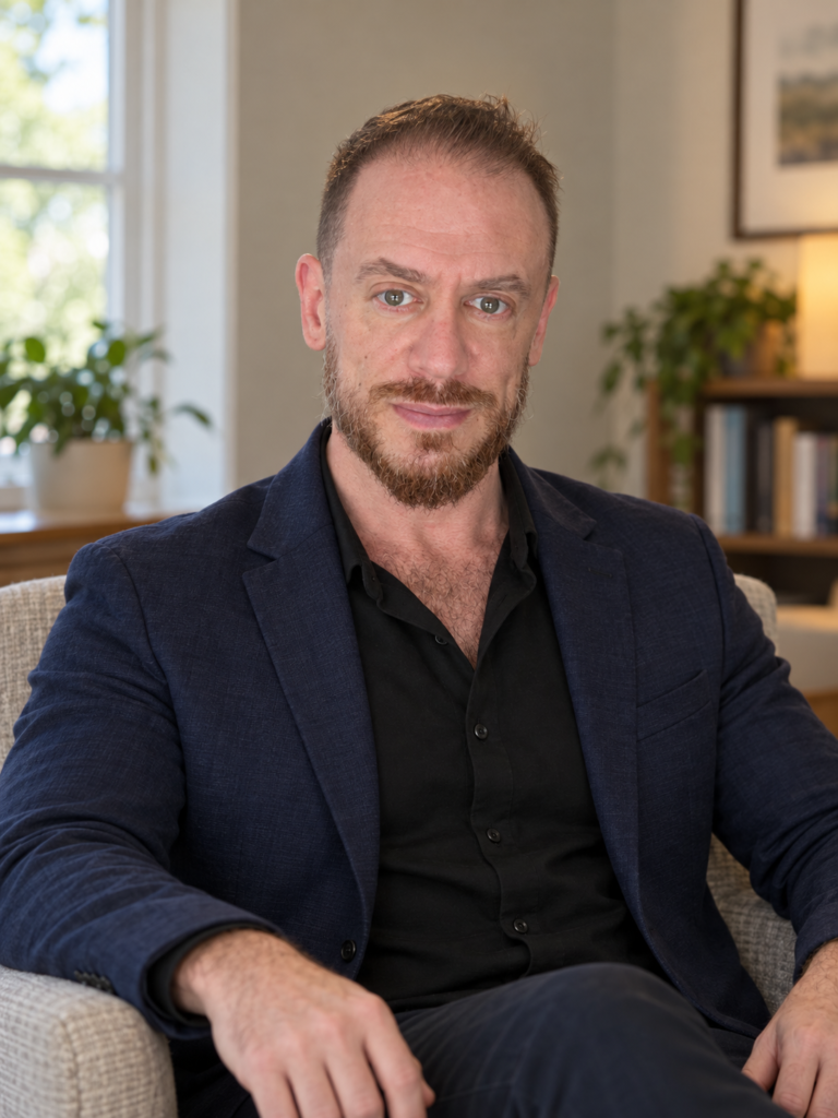 Dr. Alan Winder seated in an office chair